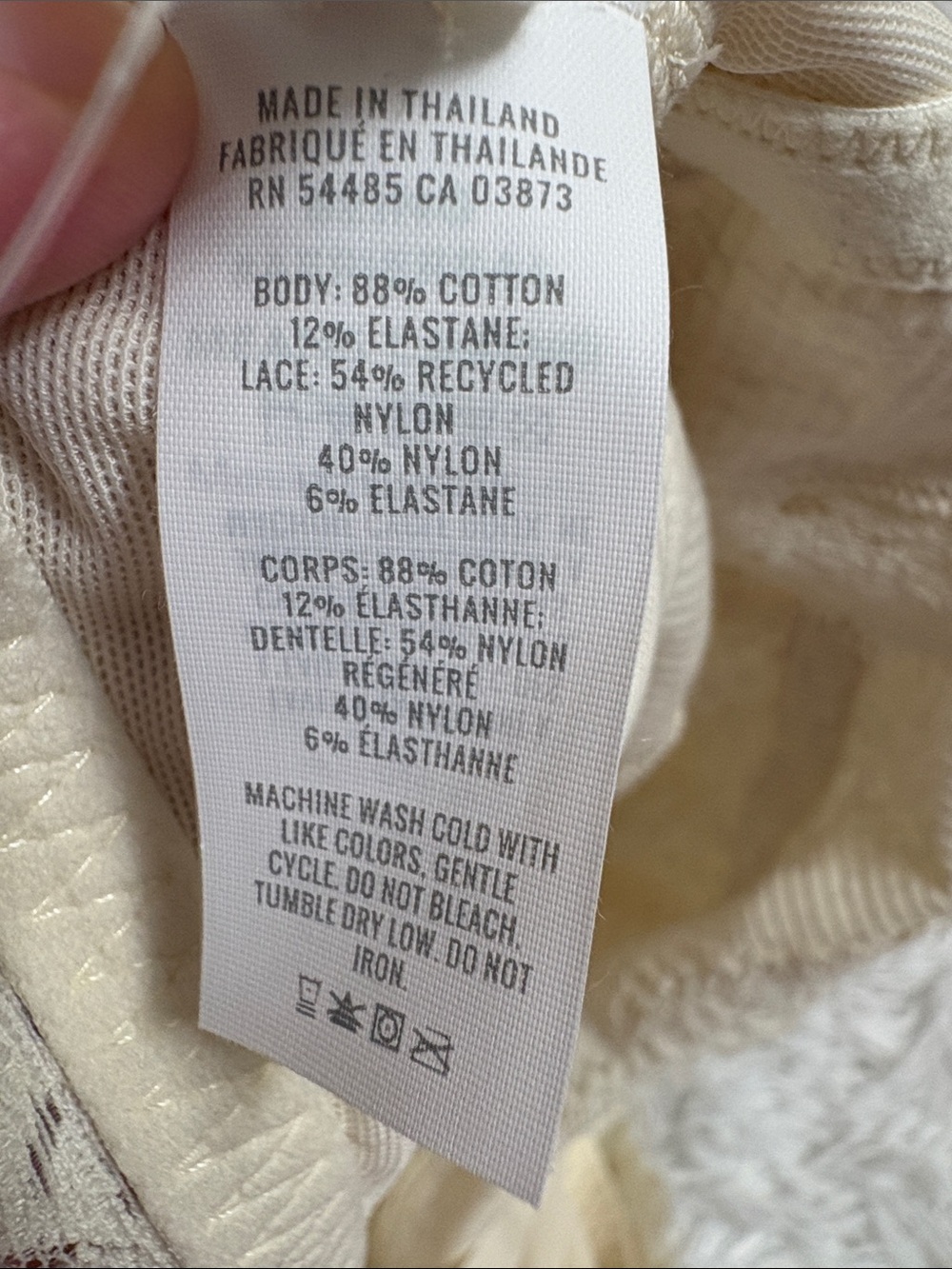 NWT Aerie Ribbed Eyelash Lace Trim Longline Bralette Size XL Heather Frost - Picture 10 of 13